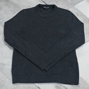 Michael Kors Charcoal Tight Knit Long Sleeve Crewneck Men’s Size M